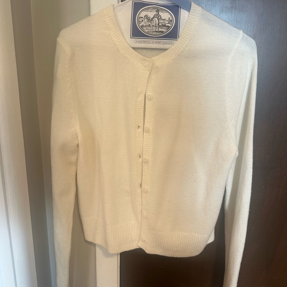 White cardigan